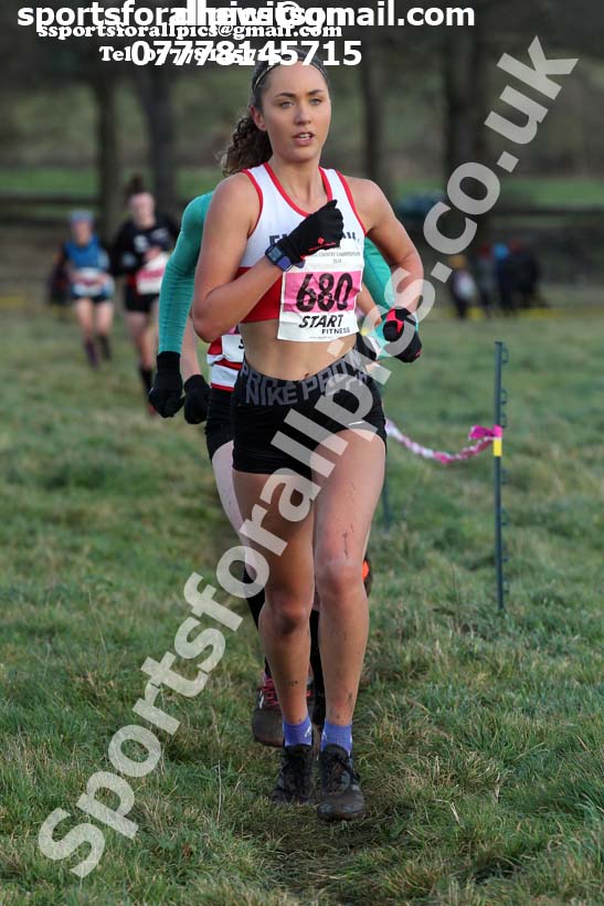 Senior womens cross country, 2019 North Eastern Cross Country Champs., Alnwick, Northumberland.  Photo: David T. Hewitson/Sports for All Pics